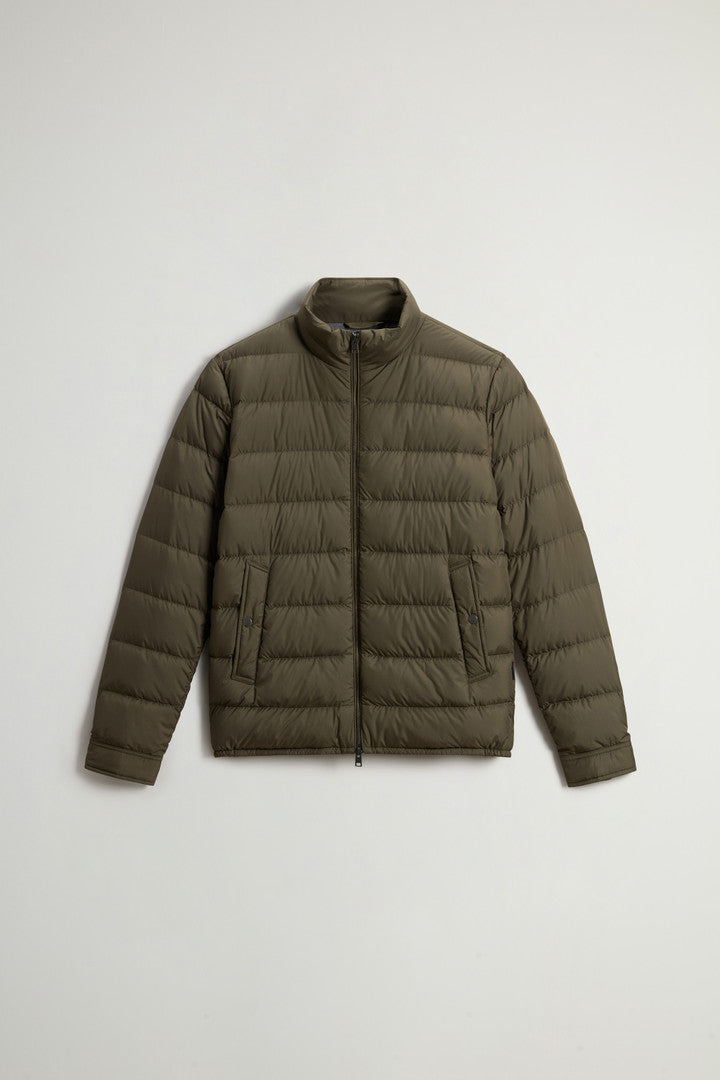 Lightweight Down Jacket in Microfiber (Black) - Detail View 10