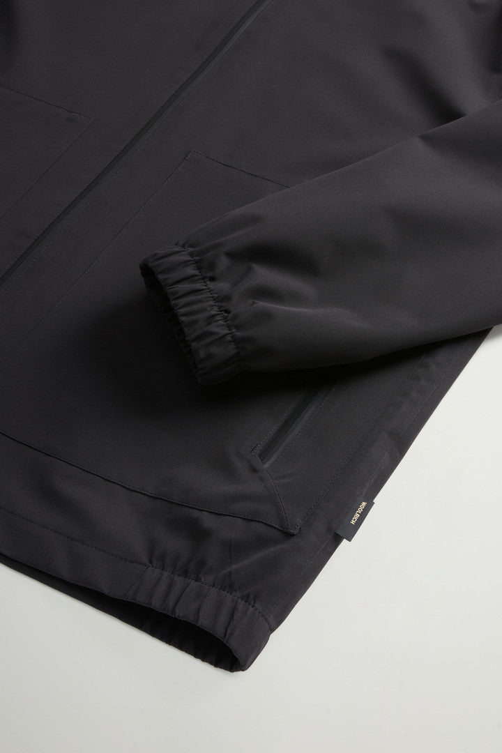 Waterproof Pacific Jacket in Two-Layered Fabric (Black) - Detail View 7