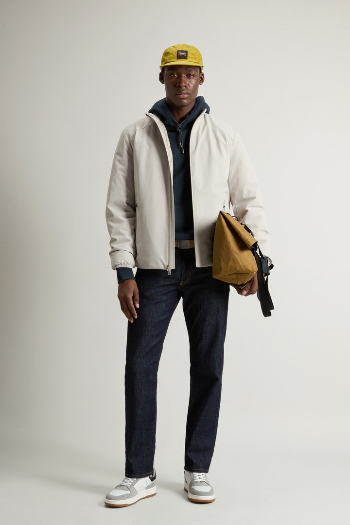 Sailing Bomber Jacket in Two-layered Fabric (Dove) - Detail View 1