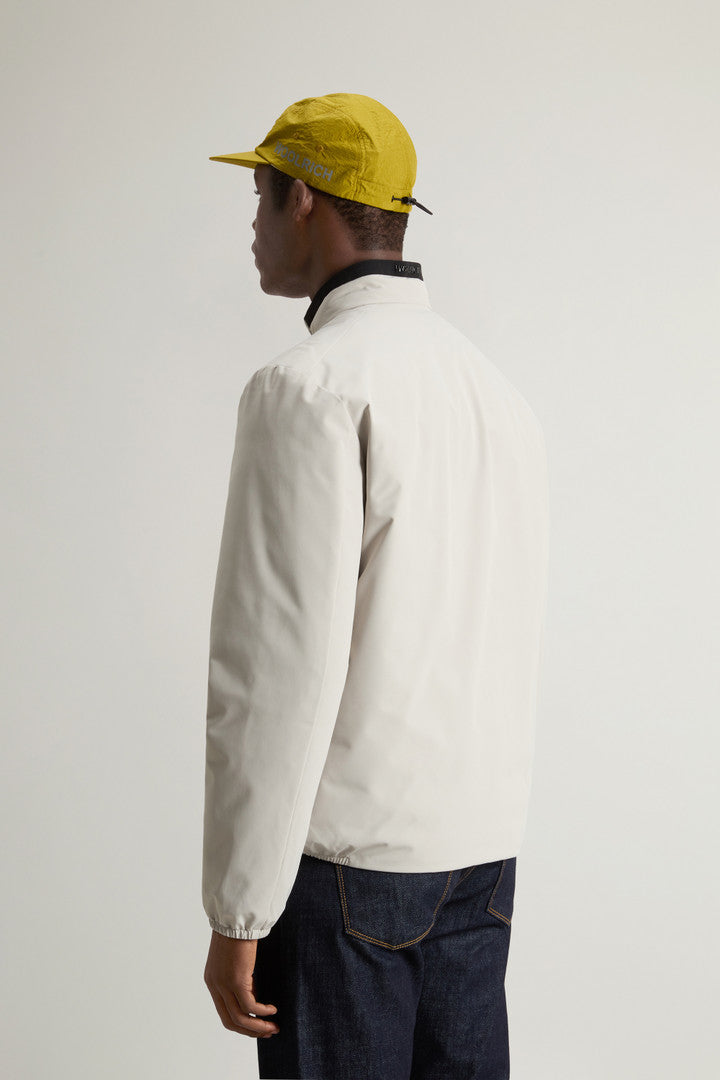 Sailing Bomber Jacket in Two-layered Fabric (Melton Blue) - Detail View 2