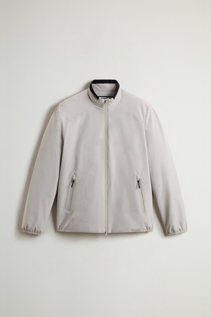 Sailing Bomber Jacket in Two-layered Fabric (Dove) - Detail View 4