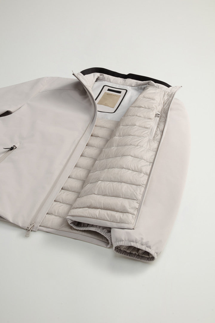 Sailing Bomber Jacket in Two-layered Fabric (Melton Blue) - Detail View 8