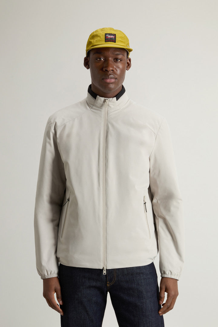 Sailing Bomber Jacket in Two-layered Fabric (Melton Blue) - Main View