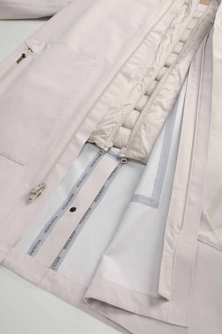 2-In-1 Waterproof Jacket in Two-Layered Fabric (Dove) - Detail View 8