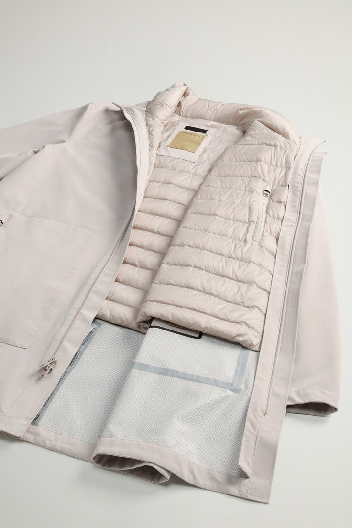 2-In-1 Waterproof Jacket in Two-Layered Fabric (Melton Blue) - Detail View 10