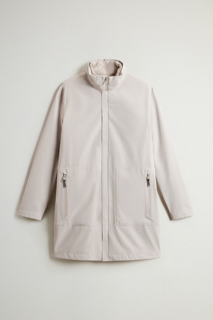 2-In-1 Waterproof Jacket in Two-Layered Fabric (Melton Blue) - Detail View 4