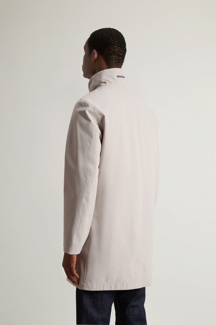 2-In-1 Waterproof Jacket in Two-Layered Fabric (Dove) - Detail View 2