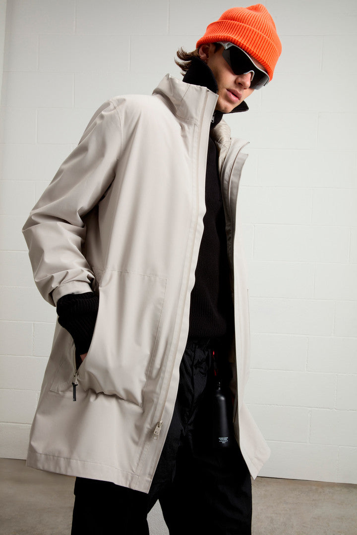 2-In-1 Waterproof Jacket in Two-Layered Fabric (Melton Blue) - Detail View 12