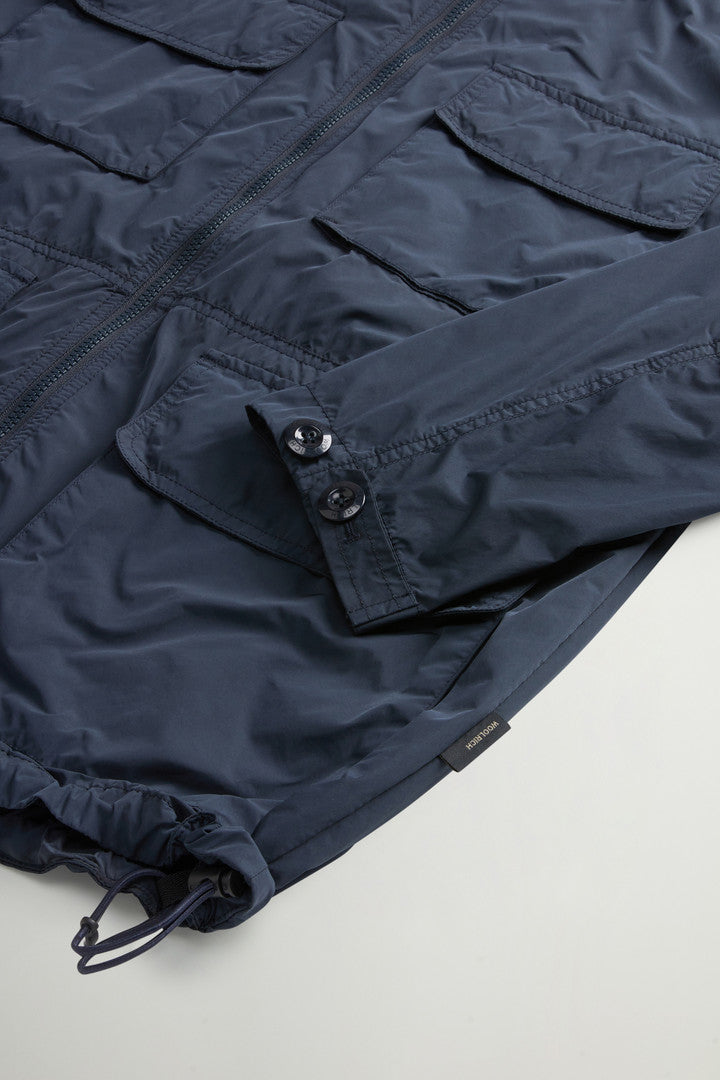 Garment-Dyed Field Jacket in Peached Urban Touch (Melton Blue) - Detail View 7