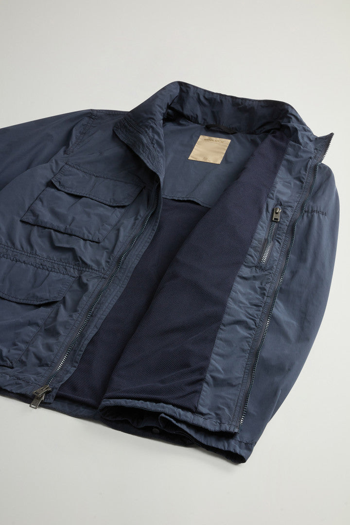 Garment-Dyed Field Jacket in Peached Urban Touch (Melton Blue) - Detail View 8