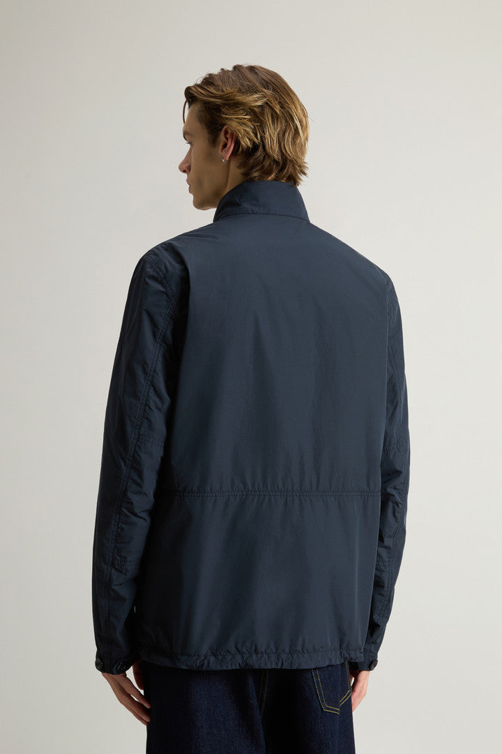 Garment-Dyed Field Jacket in Peached Urban Touch (Melton Blue) - Detail View 3