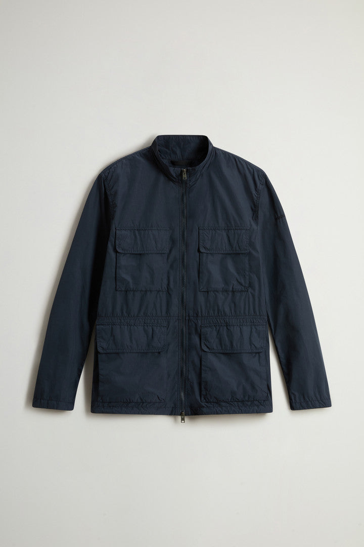 Garment-Dyed Field Jacket in Peached Urban Touch (Melton Blue) - Main View