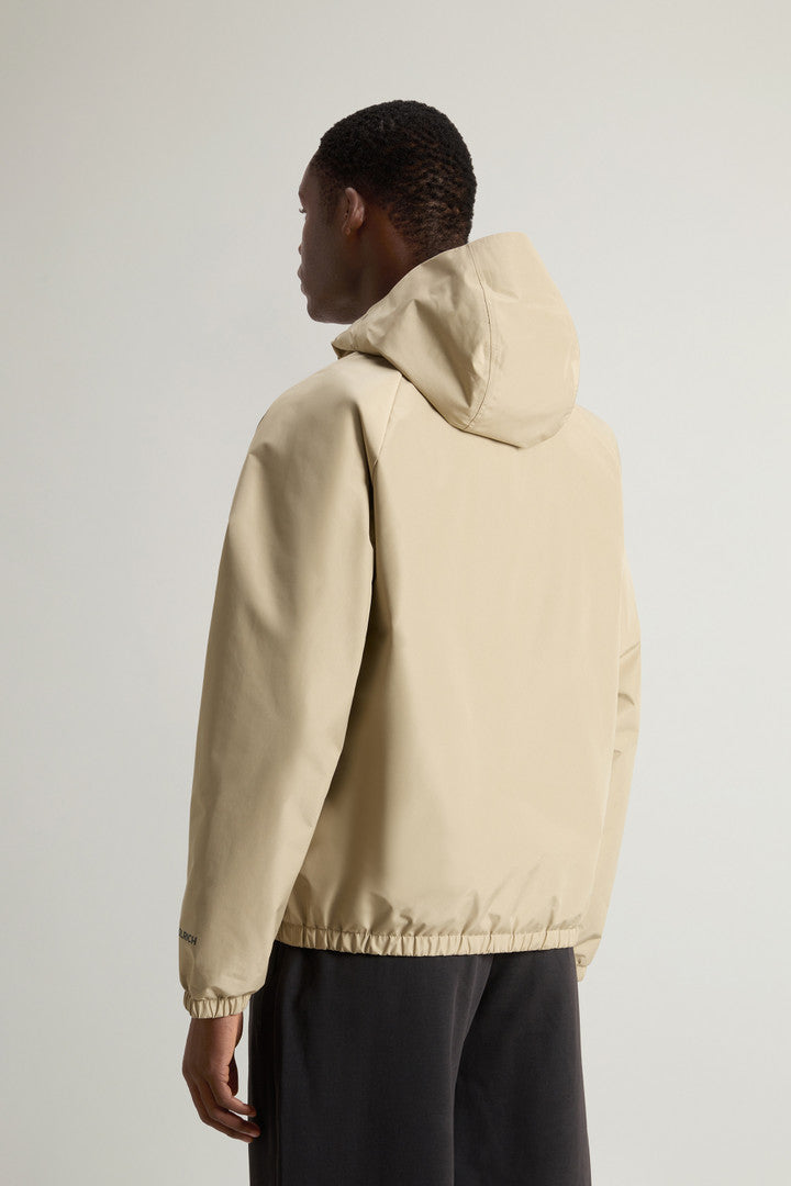 Hooded Jacket in WINDSTOPPER GORE-TEX (Melton Blue) - Detail View 9
