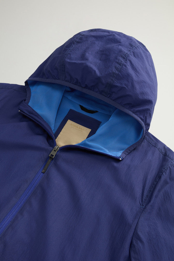 Ultralight Hooded Jacket in Light Mini Ripstop (Twilight Blue) - Detail View 5