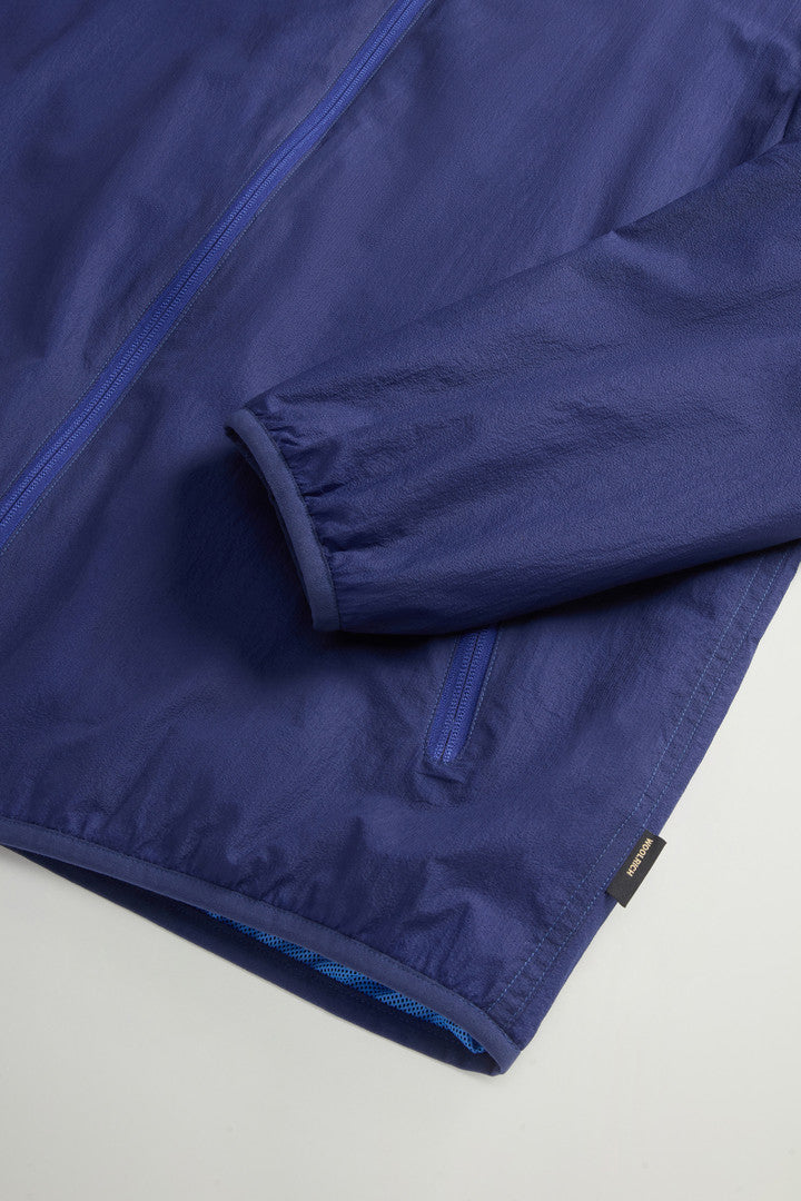 Ultralight Hooded Jacket in Light Mini Ripstop (Twilight Blue) - Detail View 7