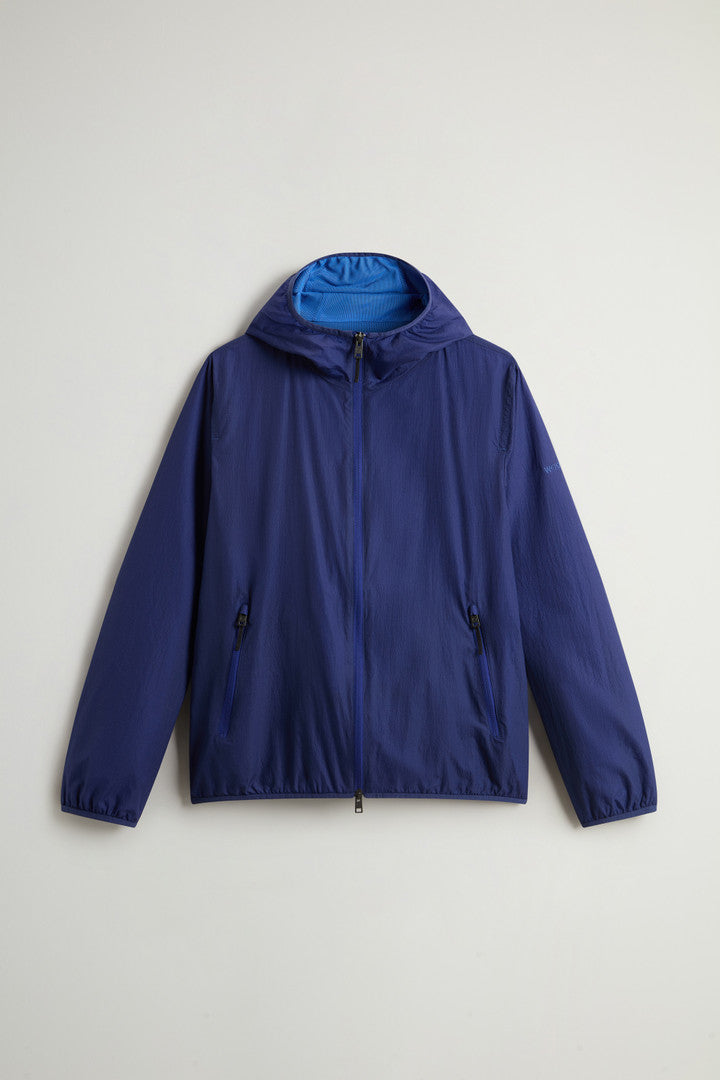 Ultralight Hooded Jacket in Light Mini Ripstop (Twilight Blue) - Main View