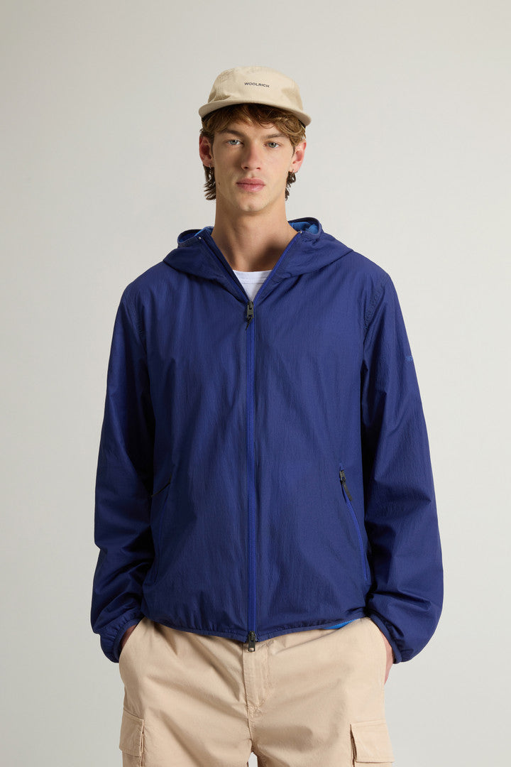 Ultralight Hooded Jacket in Light Mini Ripstop (Twilight Blue) - Main View