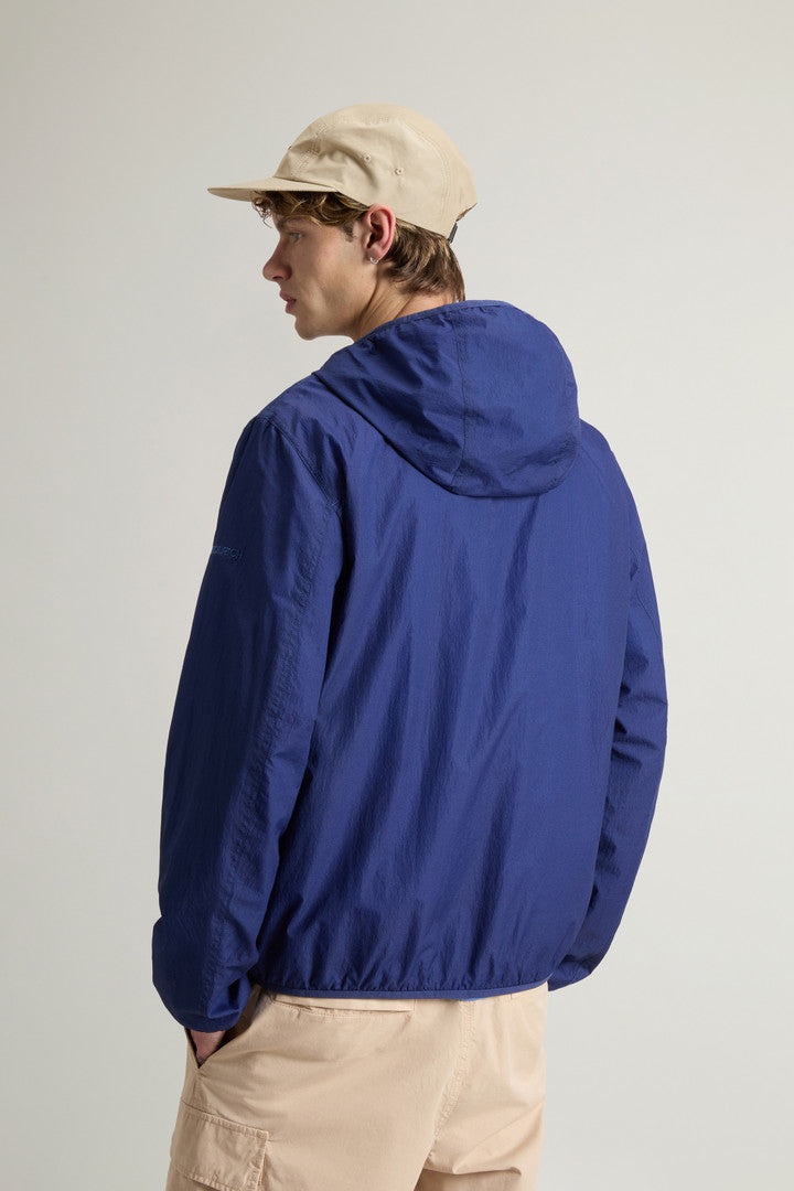 Ultralight Hooded Jacket in Light Mini Ripstop (Twilight Blue) - Detail View 2