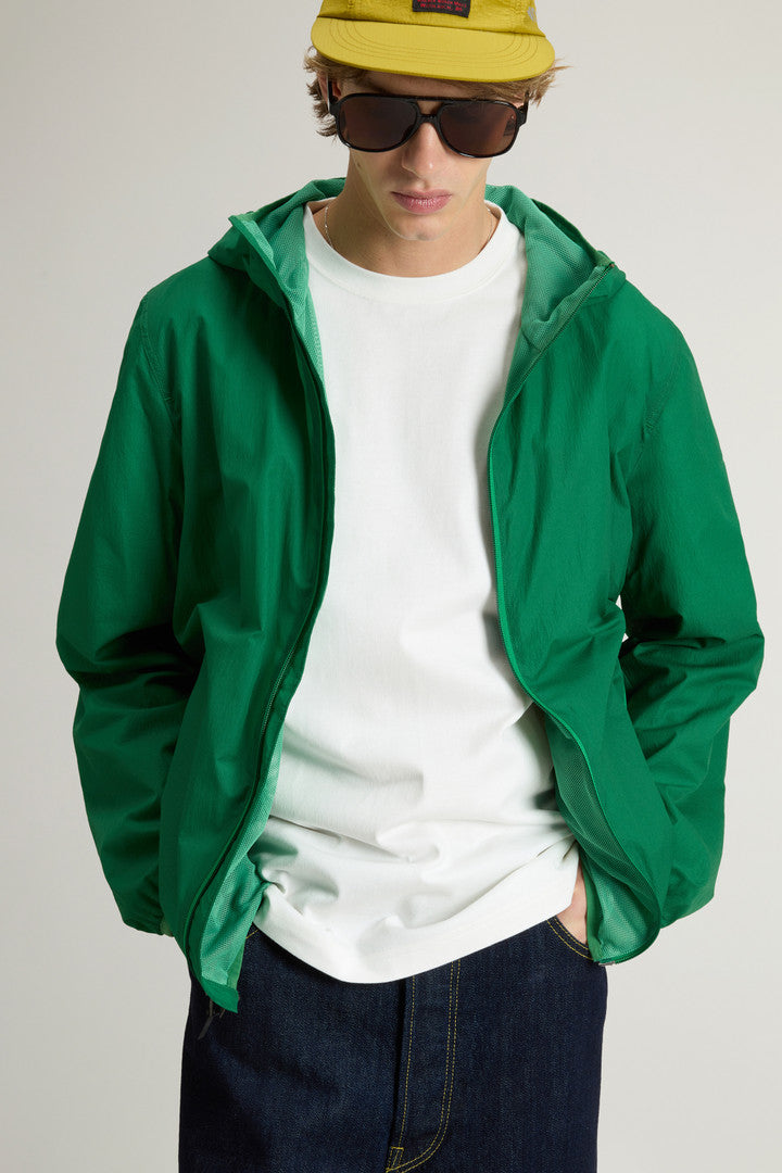Ultralight Hooded Jacket in Light Mini Ripstop (Twilight Blue) - Detail View 4