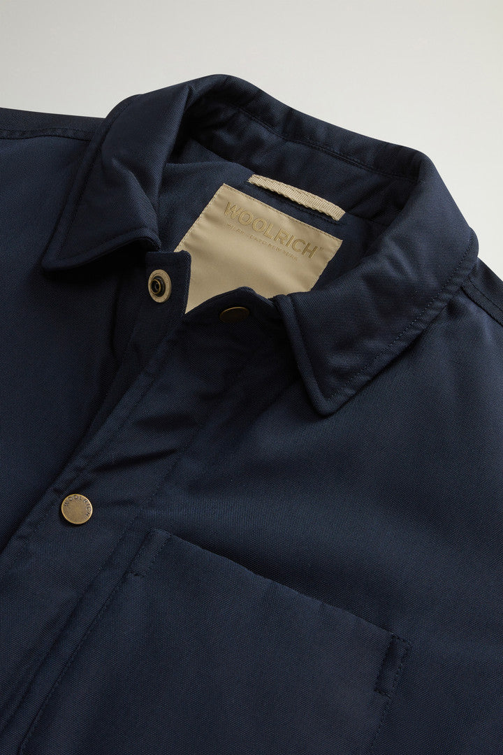 Padded Overshirt in Recycled CORDURA® Nylon (Wine) - Detail View 5
