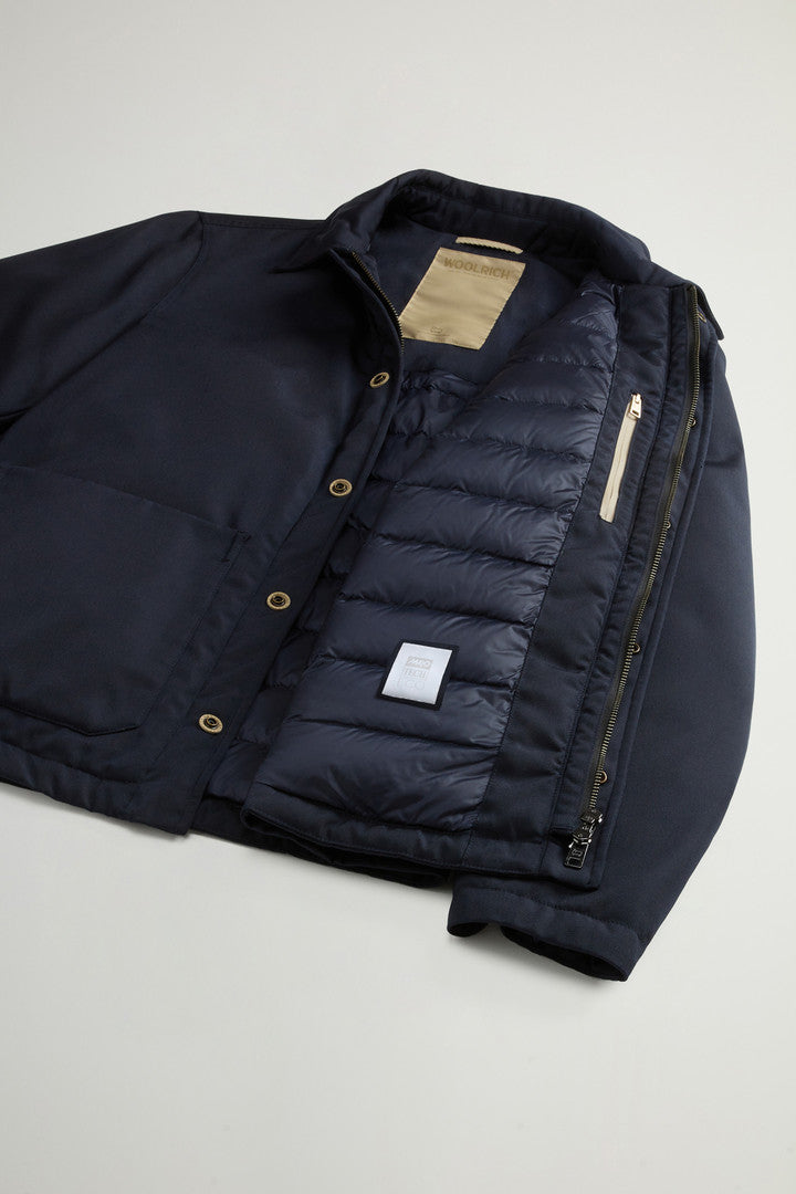 Padded Overshirt in Recycled CORDURA® Nylon (Wine) - Detail View 7