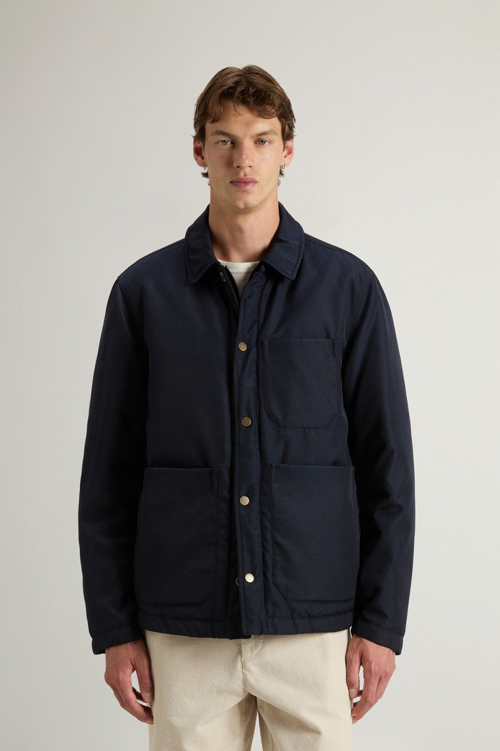 Padded Overshirt in Recycled CORDURA® Nylon (Wine) - Main View