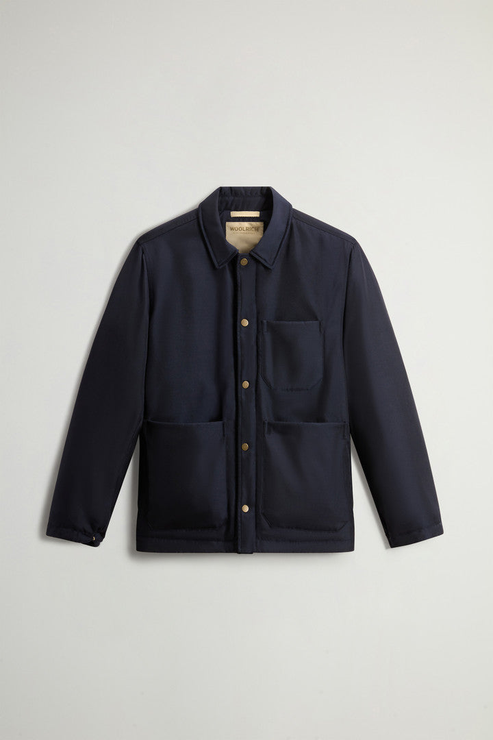Padded Overshirt in Recycled CORDURA® Nylon (Wine) - Detail View 4
