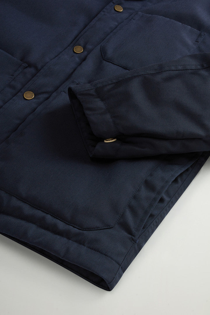 Padded Overshirt in Recycled CORDURA® Nylon (Wine) - Detail View 6