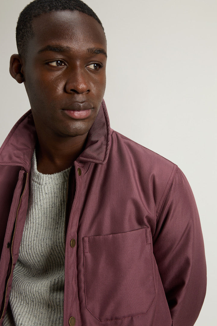 Padded Overshirt in Recycled CORDURAÂ® Nylon (Melton Blue) - Detail View 3