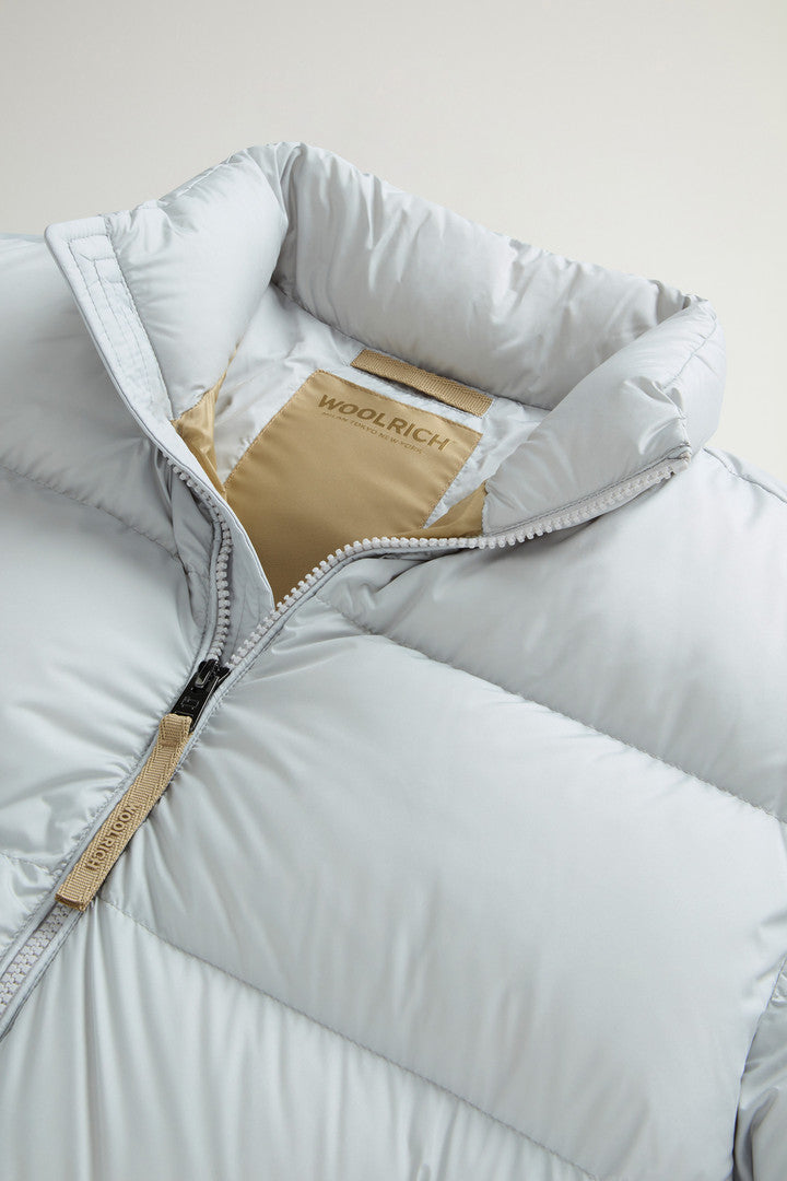 Cloud Down Jacket in Microfiber (Melton Blue) - Detail View 5