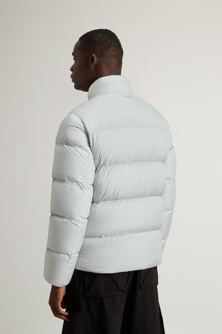 Cloud Down Jacket in Microfiber (Melton Blue) - Detail View 2
