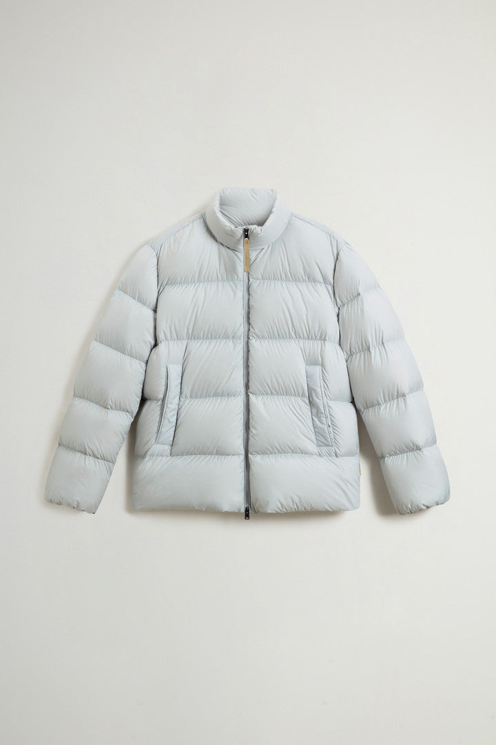 Cloud Down Jacket in Microfiber (Melton Blue) - Detail View 9