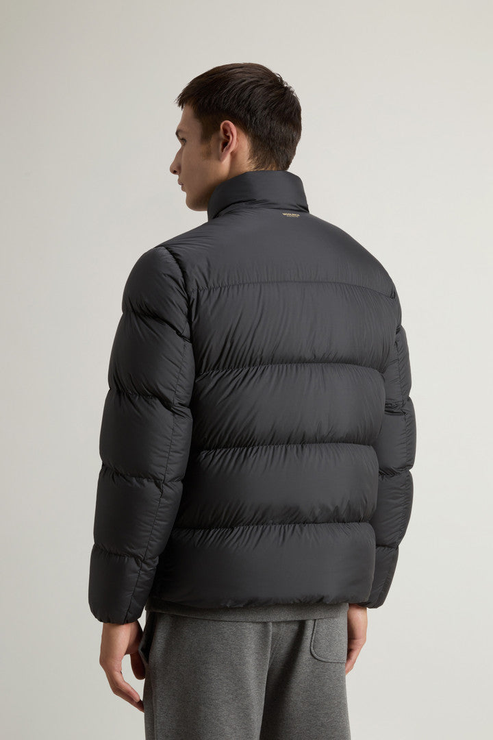 Cloud Down Jacket in Microfiber (Melton Blue) - Detail View 3