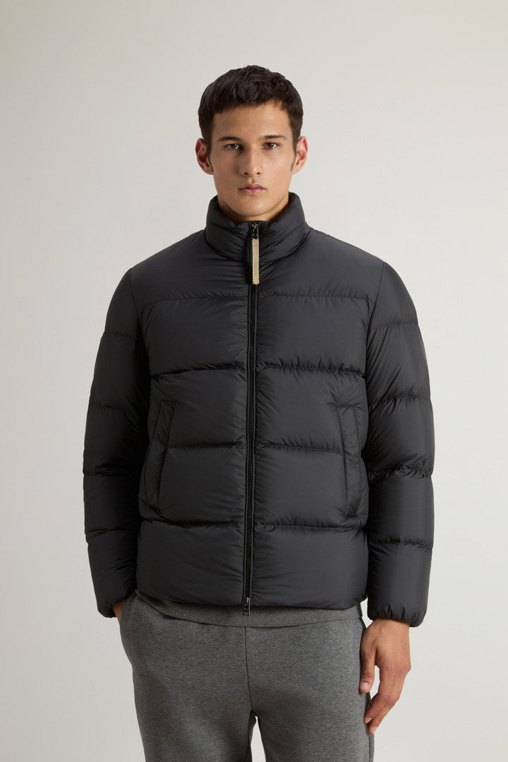 Cloud Down Jacket in Microfiber (Black) - Detail View 1