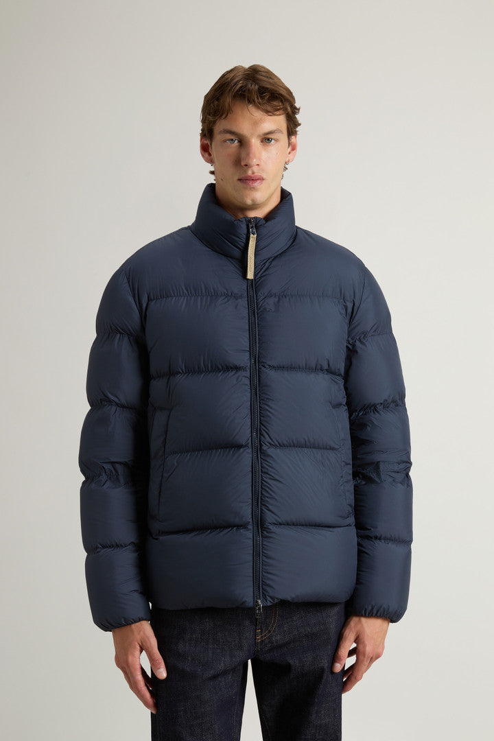 Cloud Down Jacket in Microfiber (Melton Blue) - Main View