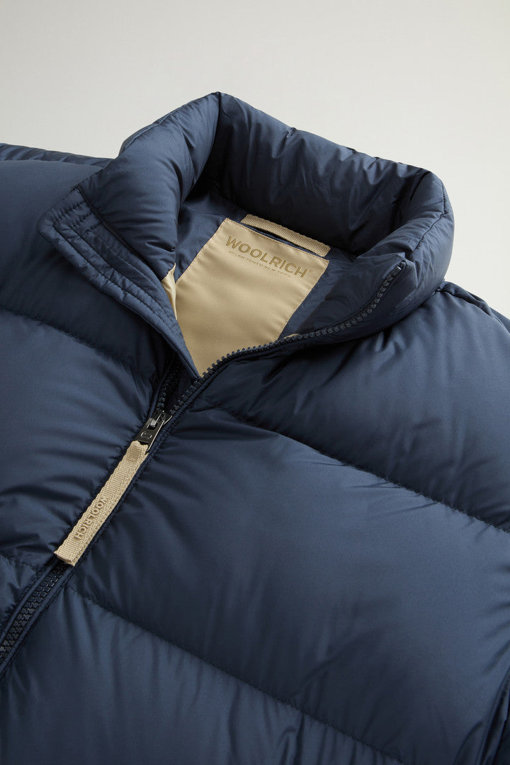 Cloud Down Jacket in Microfiber (Melton Blue) - Detail View 5