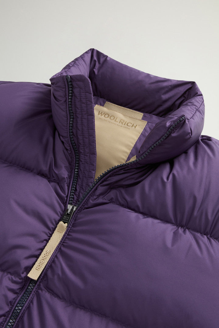 Cloud Down Jacket in Microfiber (Melton Blue) - Detail View 5