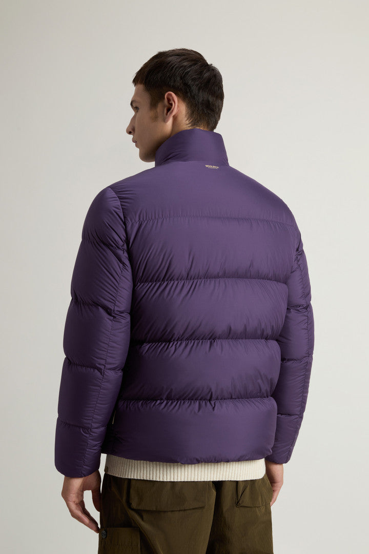 Cloud Down Jacket in Microfiber (Melton Blue) - Detail View 2