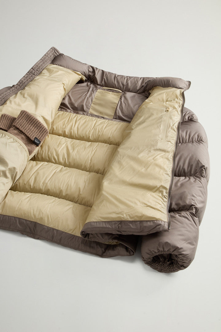 Cloud Down Jacket in Microfiber (Melton Blue) - Detail View 7