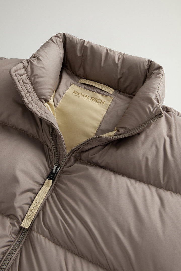 Cloud Down Jacket in Microfiber (Melton Blue) - Detail View 5