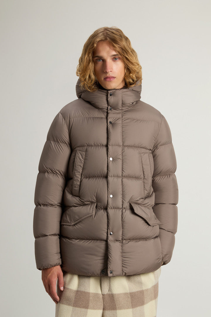 Cloud Parka in Microfiber (Melton Blue) - Detail View 1