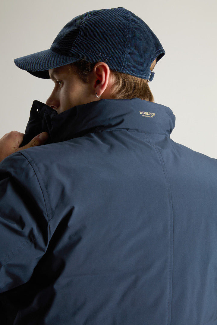 Cloud Jacket with Stand-Up Collar (Melton Blue) - Detail View 4