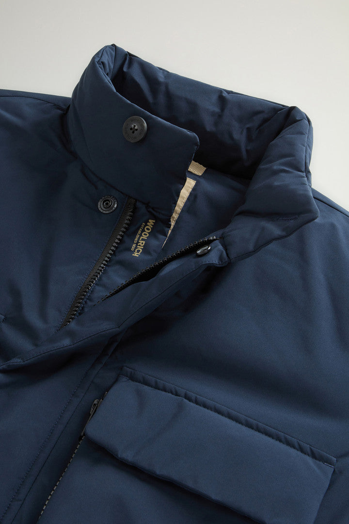 Cloud Jacket with Stand-Up Collar (Melton Blue) - Detail View 5