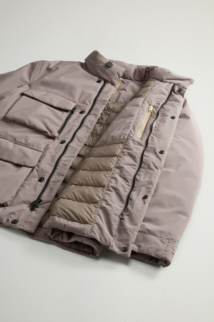 Cloud Jacket with Stand-Up Collar (Melton Blue) - Detail View 7