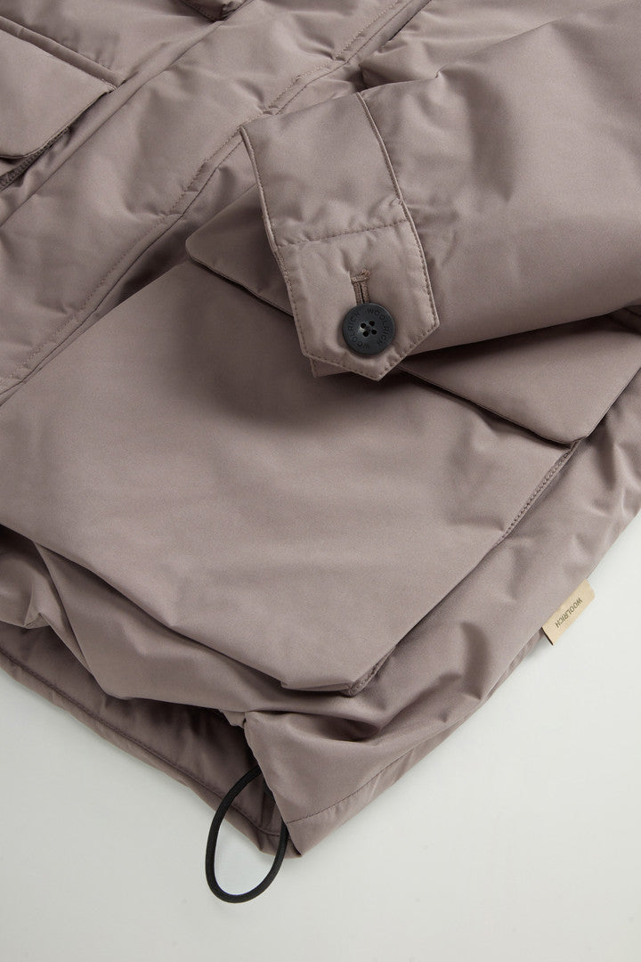 Cloud Jacket with Stand-Up Collar (Melton Blue) - Detail View 6