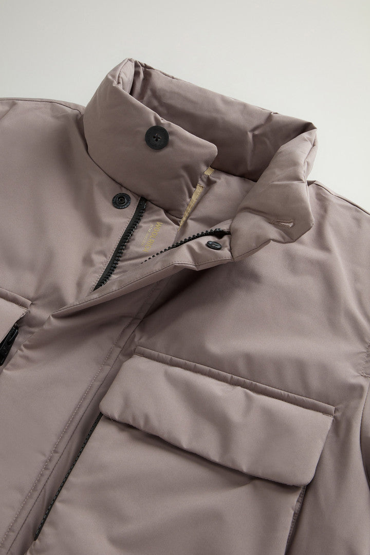 Cloud Jacket with Stand-Up Collar (Melton Blue) - Detail View 5