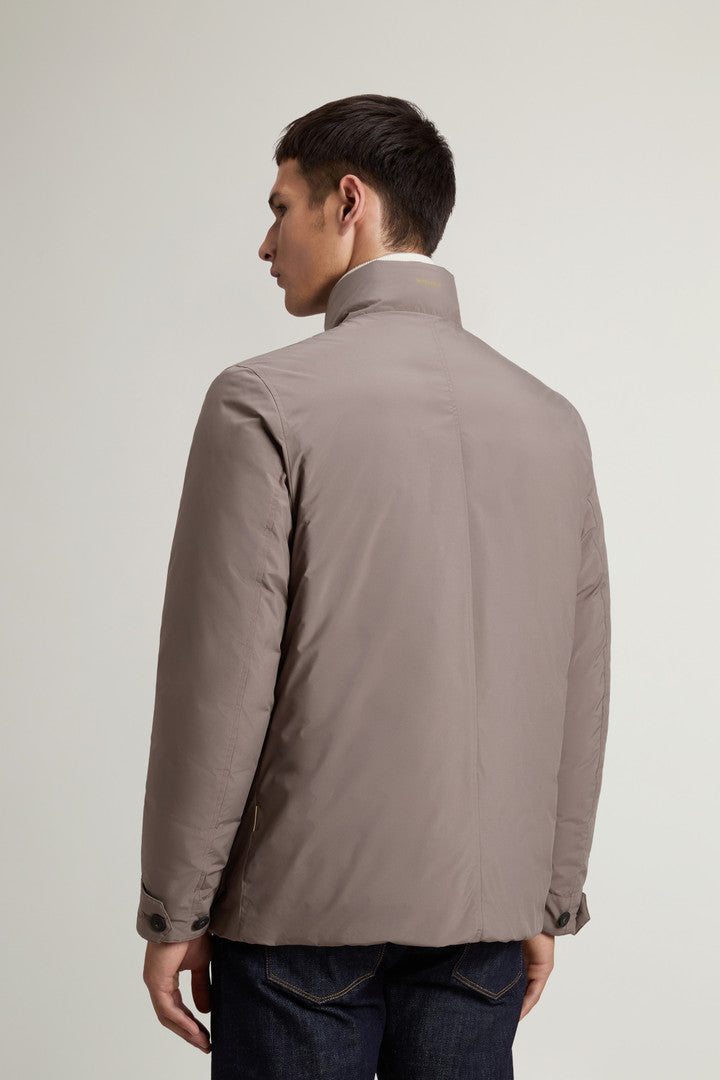 Cloud Jacket with Stand-Up Collar (Melton Blue) - Detail View 2