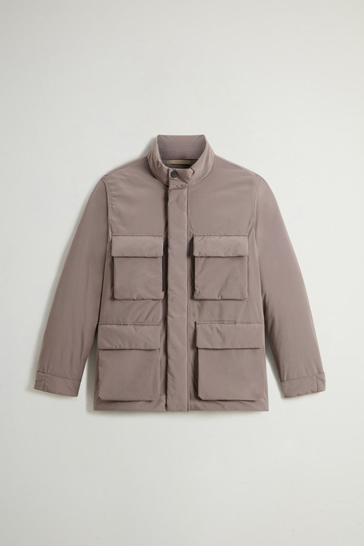 Cloud Jacket with Stand-Up Collar (Melton Blue) - Detail View 8