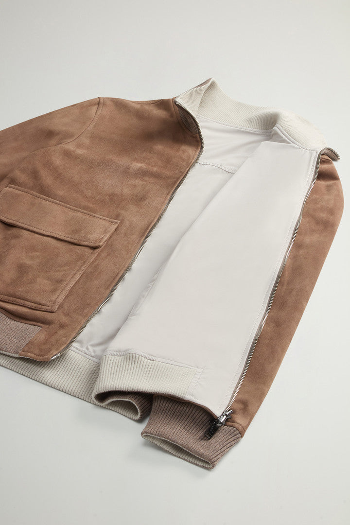 Double-Face Suede Bomber Jacket (Falcon) - Detail View 9