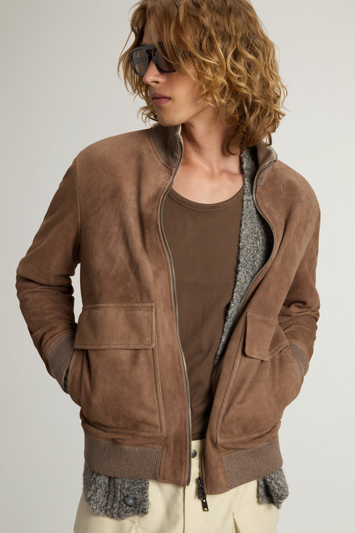 Double-Face Suede Bomber Jacket (Falcon) - Detail View 4